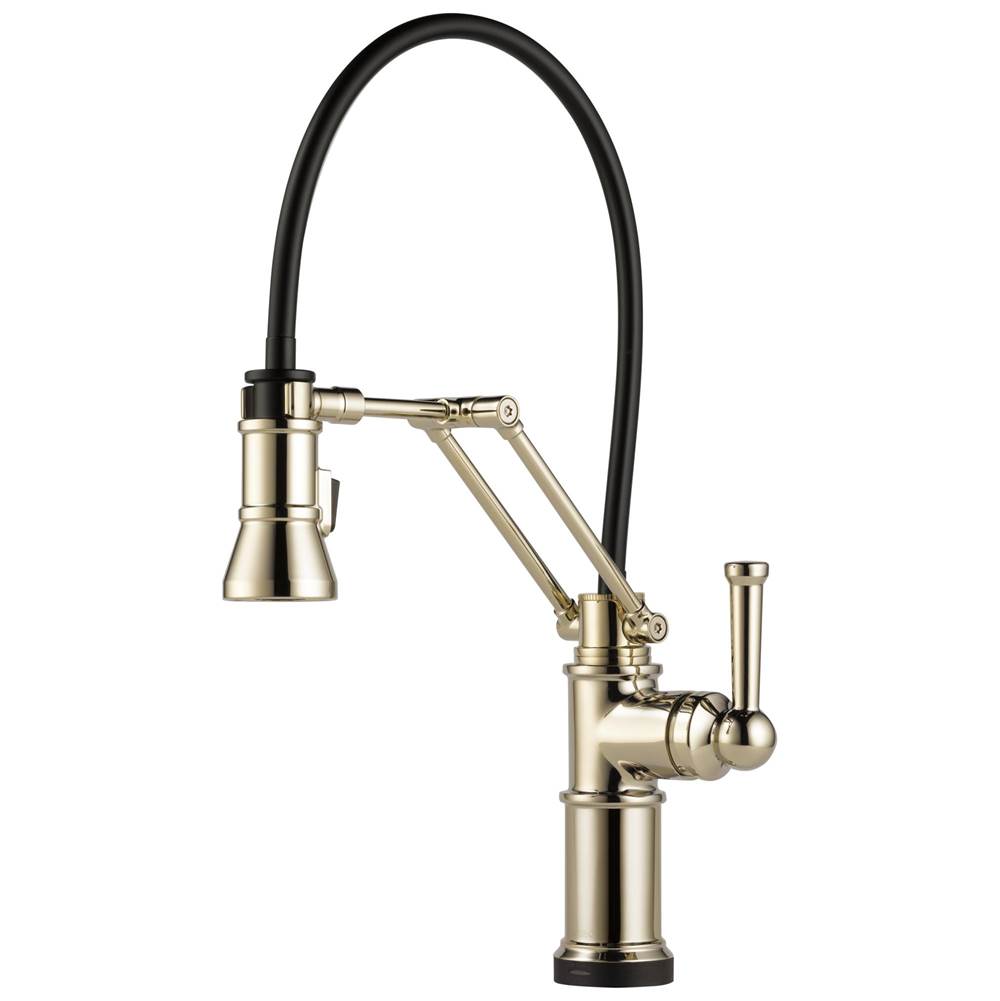 Brizo - Artesso Single Handle Articulating Kitchen Kitchen Faucet with SmartTouch Technology - Polished Nickel