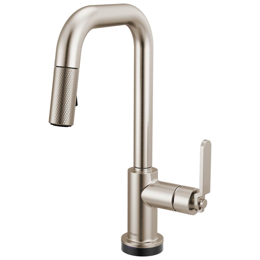 Brizo - Litze Smarttouch Pull-Down Prep Faucet with Square Spout - Industrial Handle - Stainless