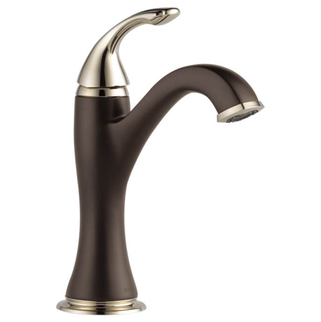 Brizo - Charlotte Single-Handle Lavatory Faucet 1.2 GPM - Cocoa Bronze With Polished Nickel