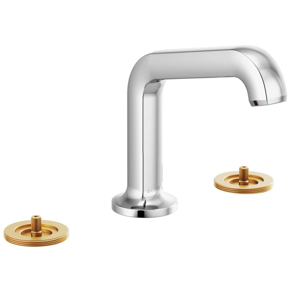 Brizo - Kintsu Widespread Lavatory Faucet with Arc Spout - Less Handles 1.2 GPM - Chrome