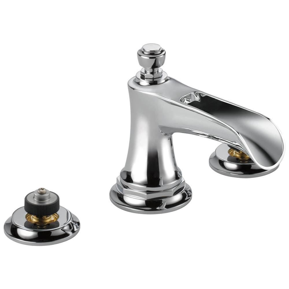 Brizo - Rook Widespread Lavatory Faucet with Channel Spout - Less Handles 1.2 GPM - Chrome