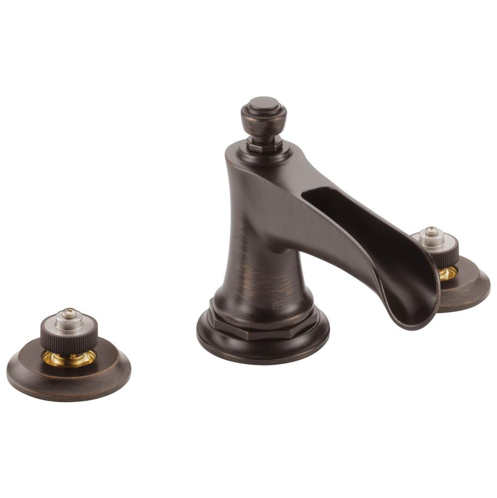 Brizo - Rook Widespread Lavatory Faucet with Channel Spout - Less Handles 1.5 GPM - Venetian Bronze