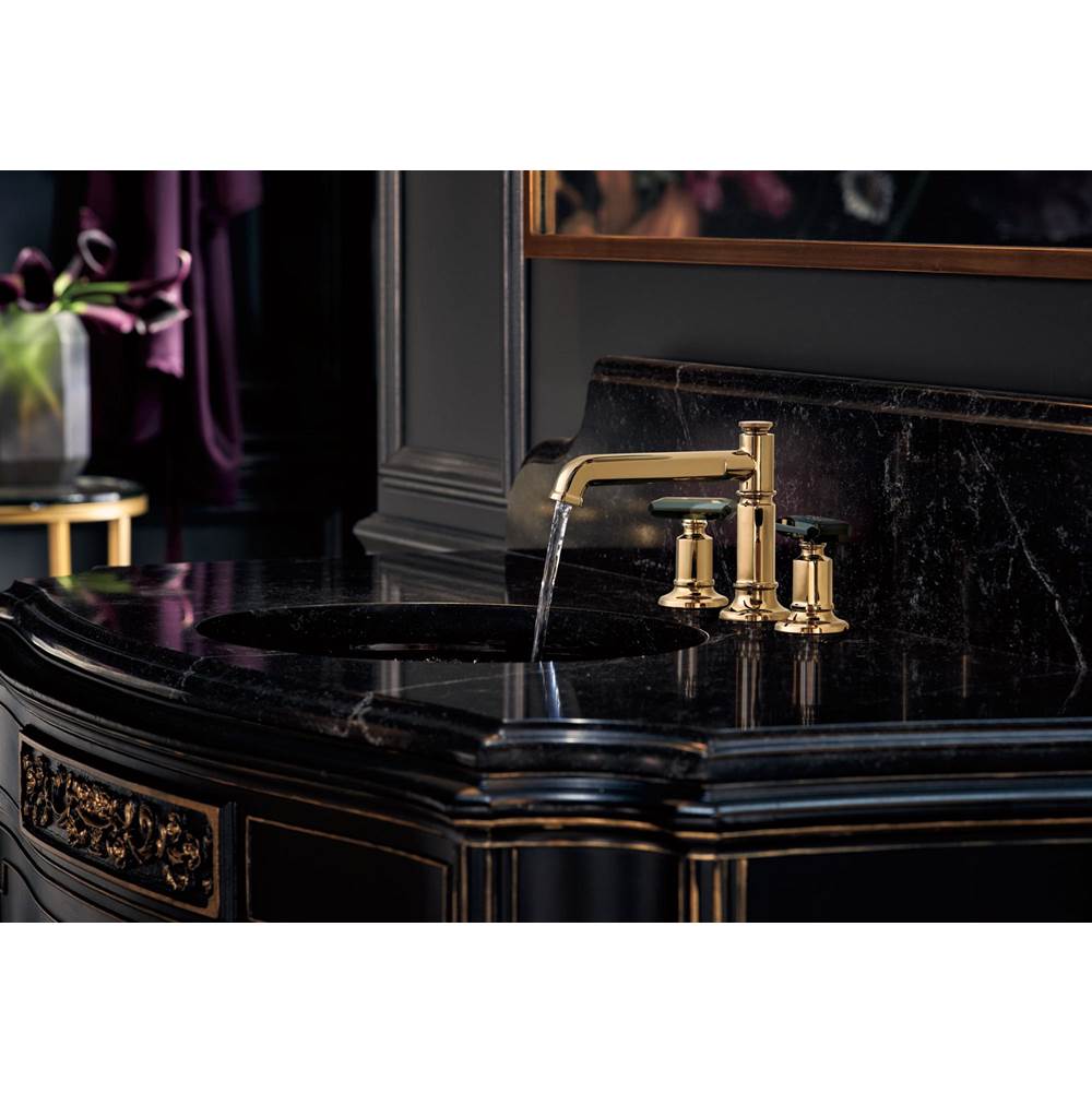 Invari Widespread Lavatory Faucet with Arc Spout - Less Handles 1.5 GPM