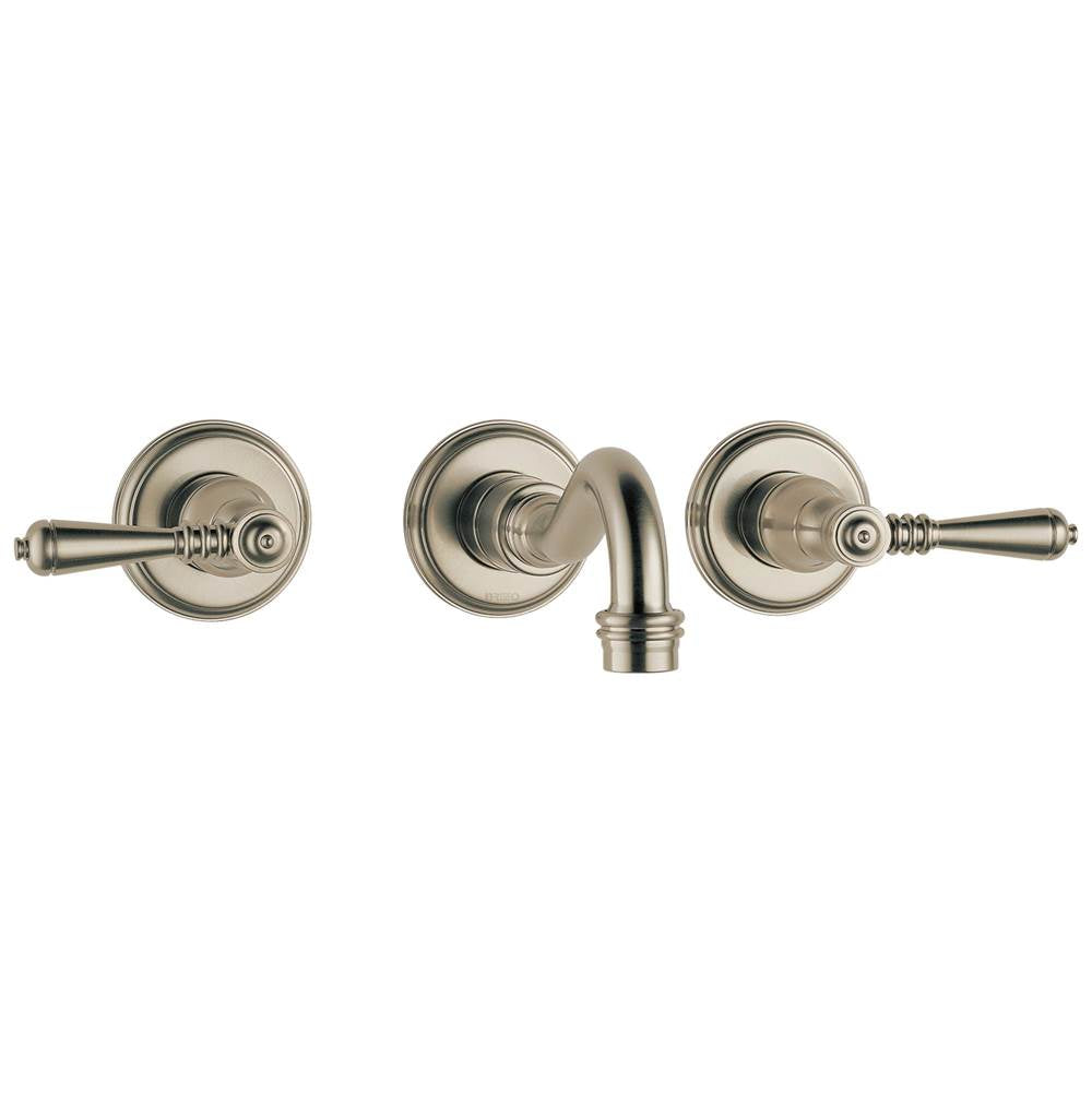 Brizo - Tresa Two-Handle Wall Mount Lavatory Faucet with Lever Handles 1.5 GPM - Brushed Nickel
