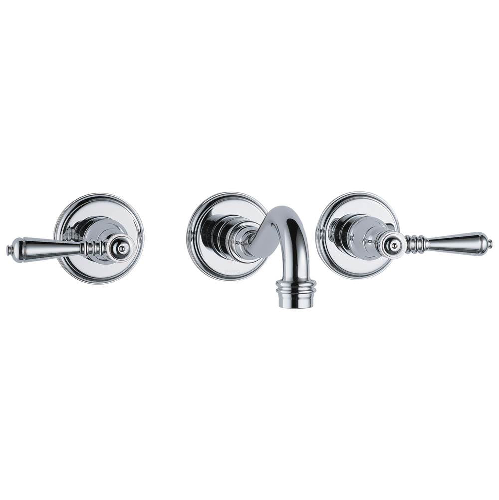 Brizo - Tresa Two-Handle Wall Mount Lavatory Faucet with Lever Handles 1.2 GPM - Chrome