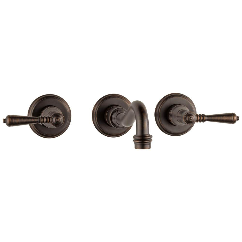 Brizo - Tresa Two-Handle Wall Mount Lavatory Faucet with Lever Handles 1.2 GPM - Venetian Bronze