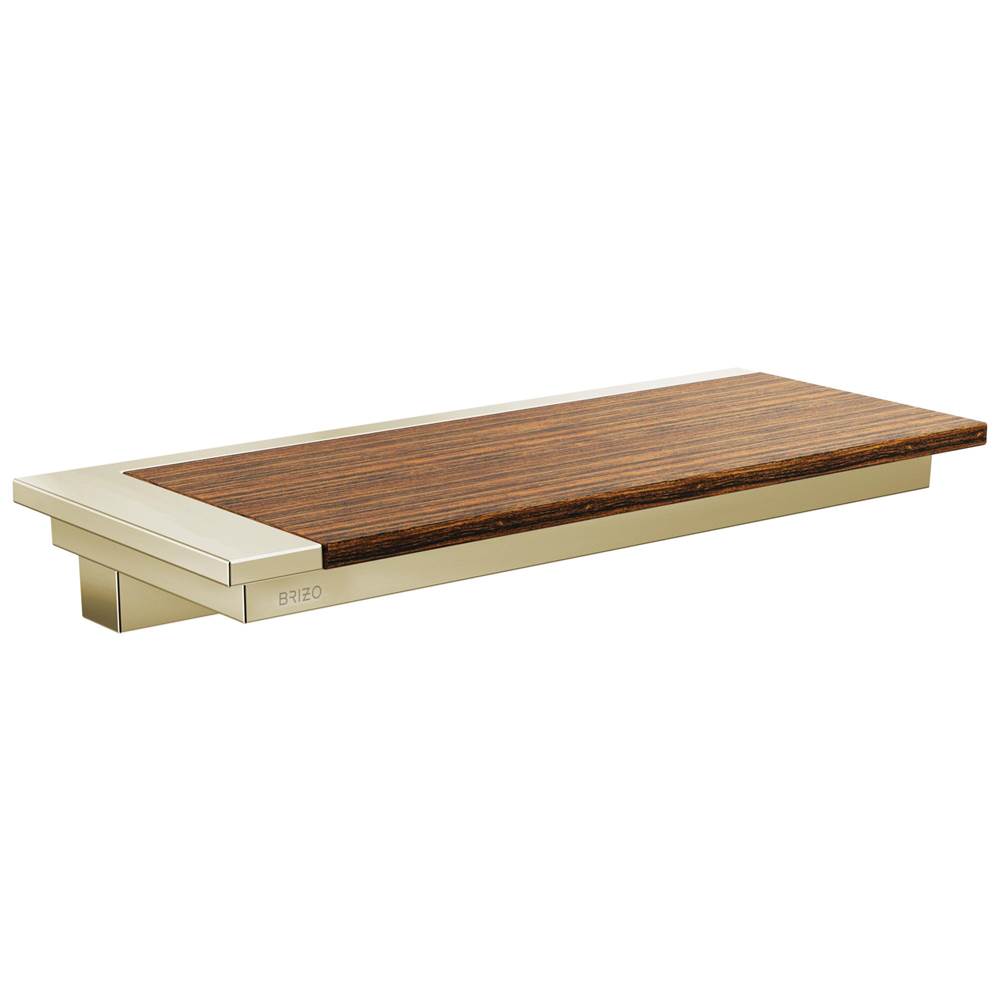 Brizo - Frank Lloyd Wright Wall Shelf - Polished Nickel Wood