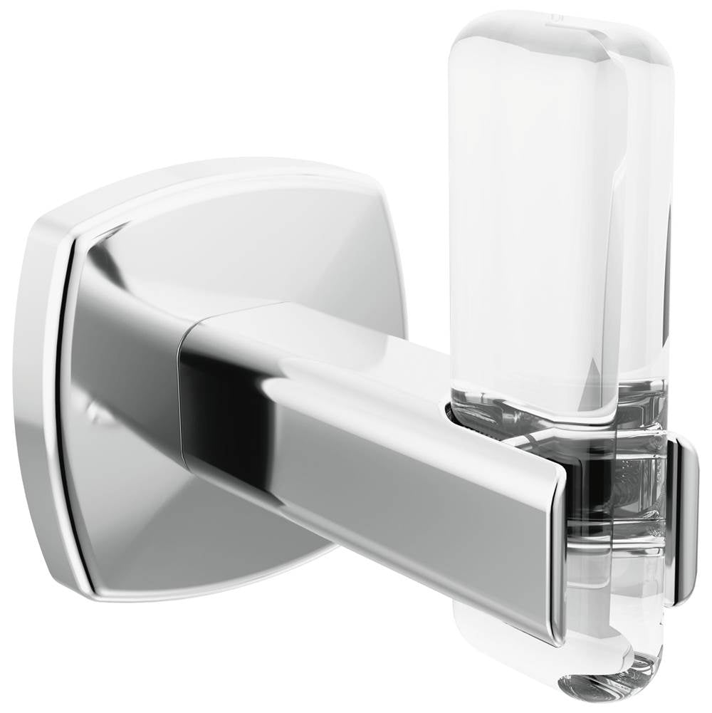 Brizo - AllariaE Robe Hook - Polished Chrome With Clear Acrylic