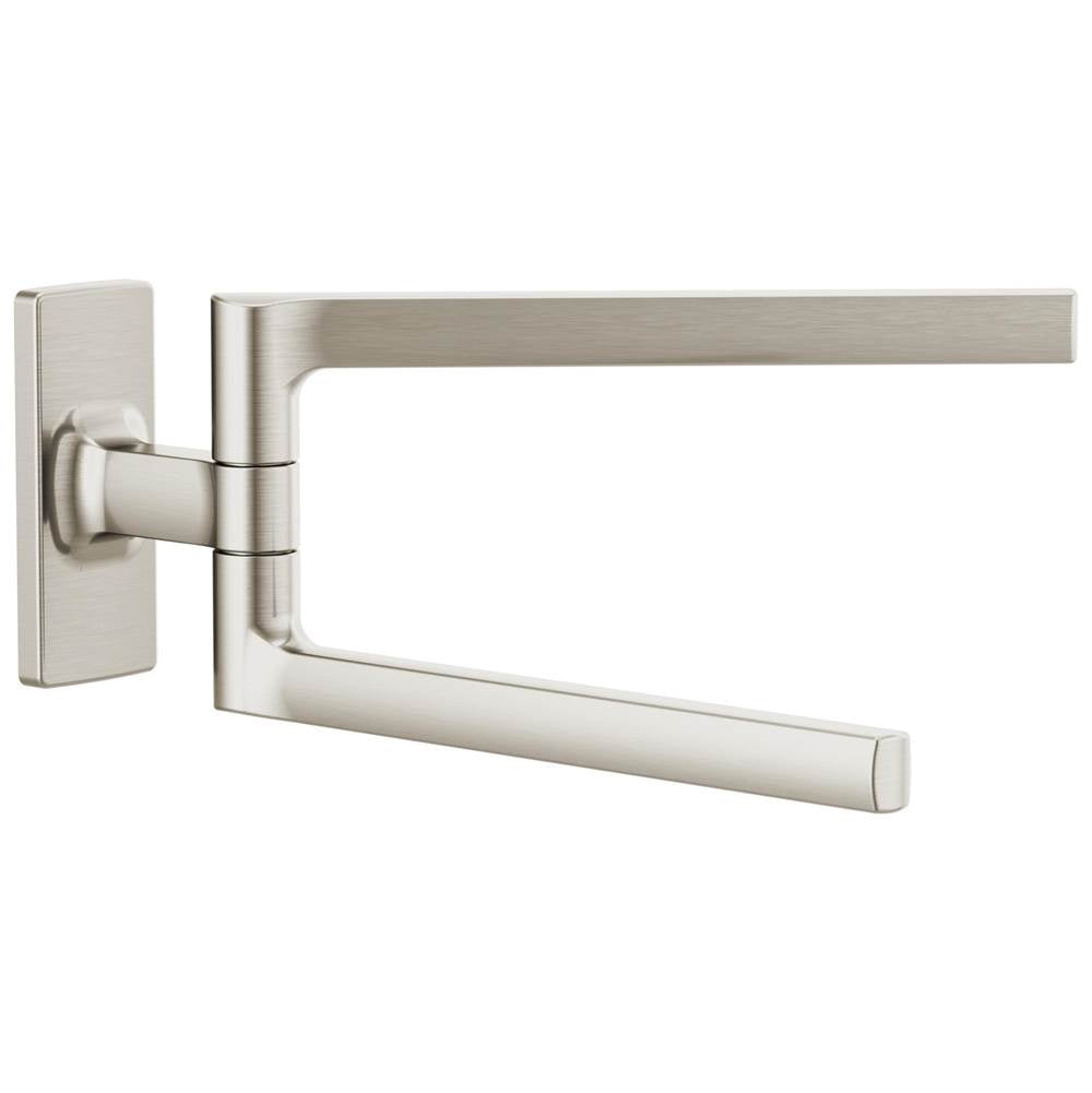 Brizo - Kintsu 8'' Pivoting Towel Bar - Luxe Nickel