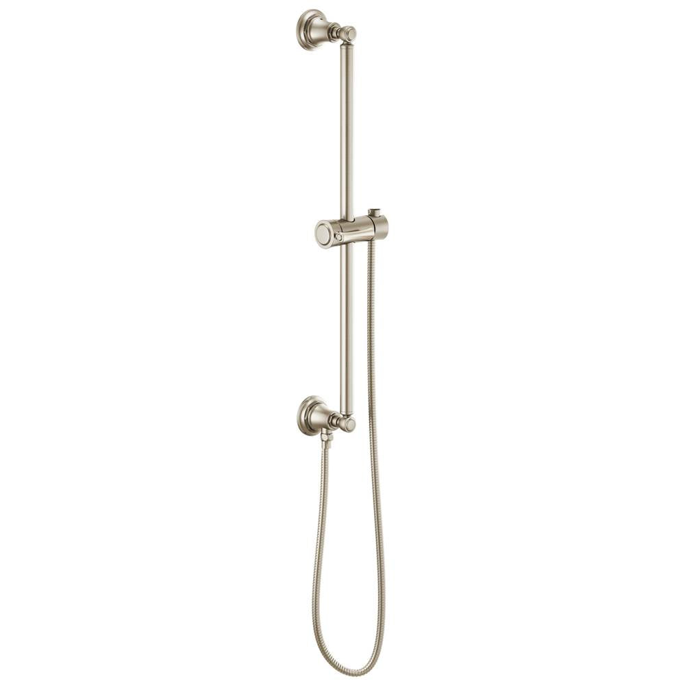 Brizo - Universal Showering Classic Round Slide Bar With Hose - Brushed Nickel