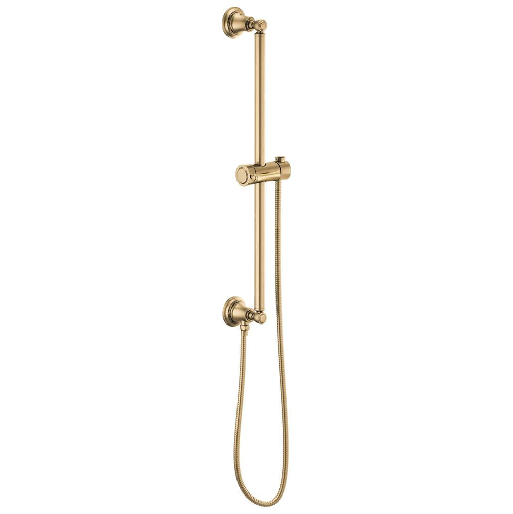 Brizo - Universal Showering Classic Round Slide Bar With Hose - Luxe Gold