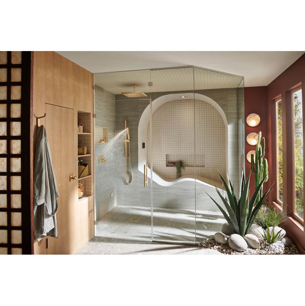 Universal Showering Linear Square Slide Bar With Hose