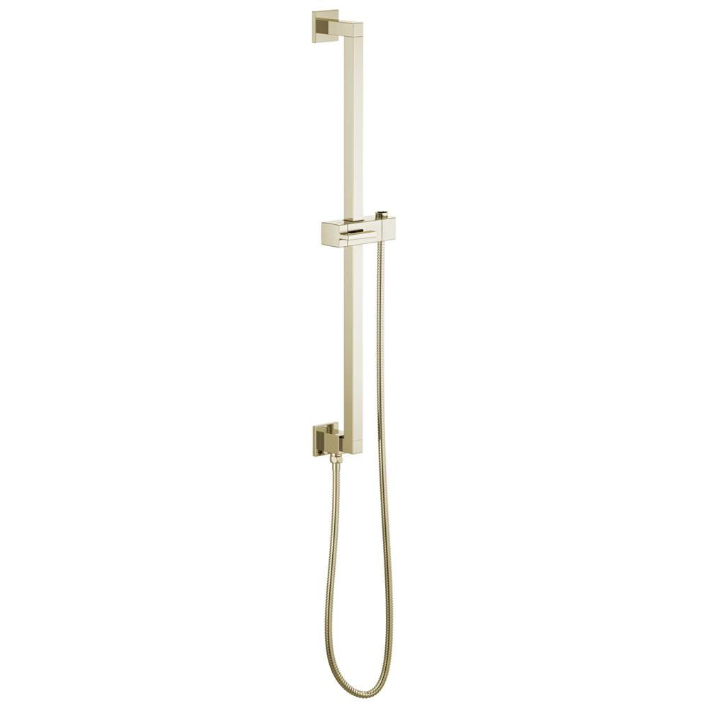 Brizo - Universal Showering Linear Square Slide Bar With Hose - Polished Nickel