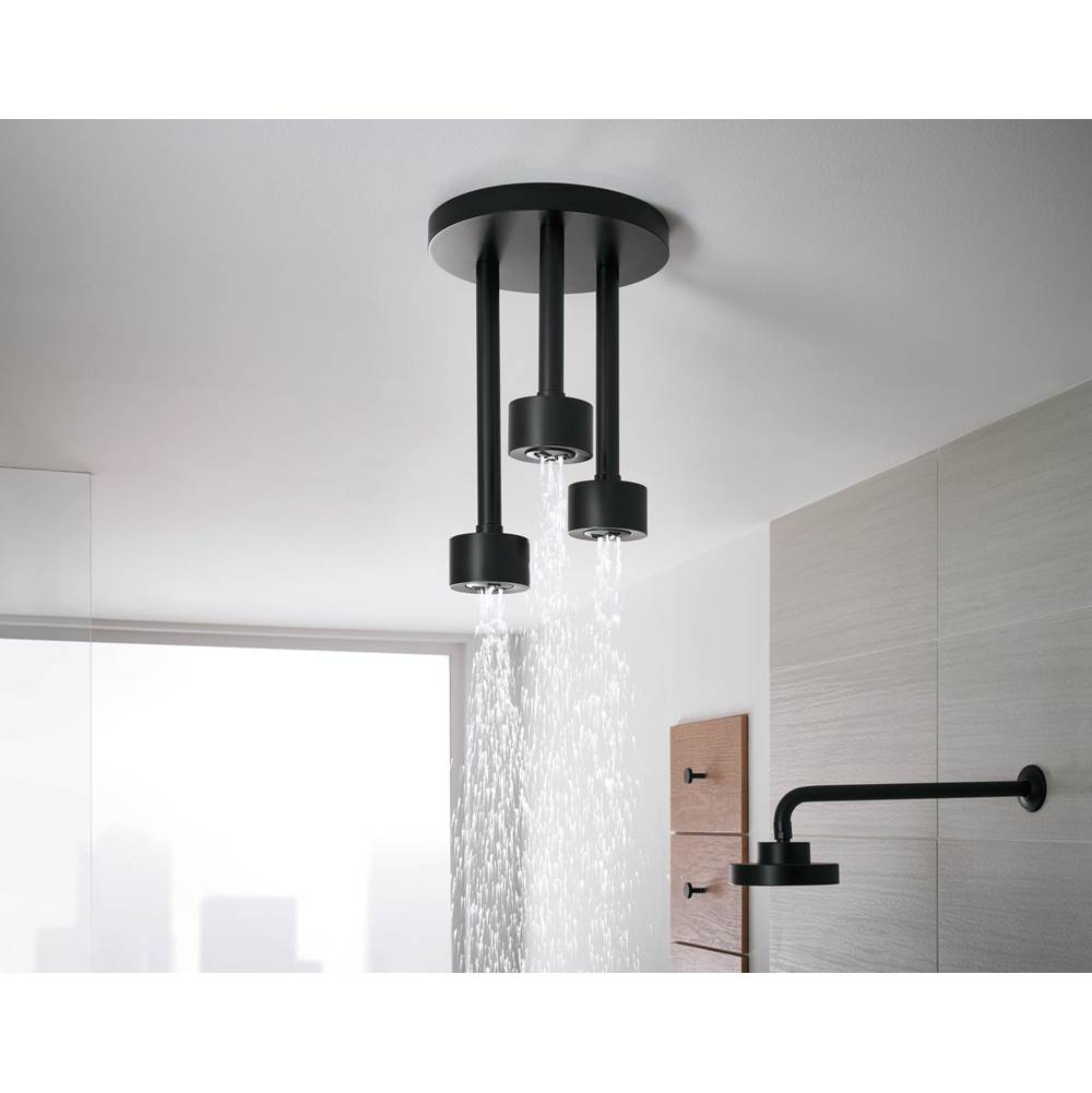 Universal Showering Linear Round Single-Function H2Okinetic Pendant Raincan Shower Head