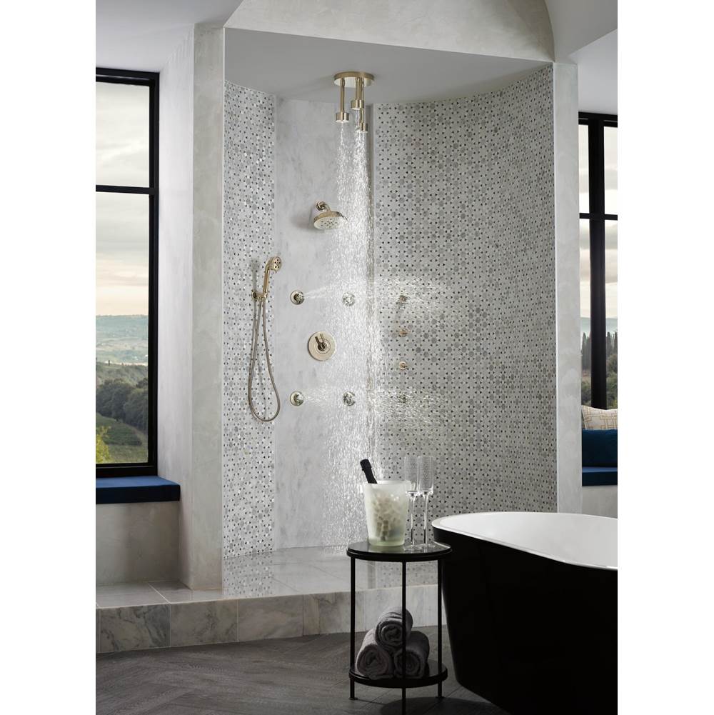 Universal Showering Linear Round Single-Function H2Okinetic Pendant Raincan Shower Head