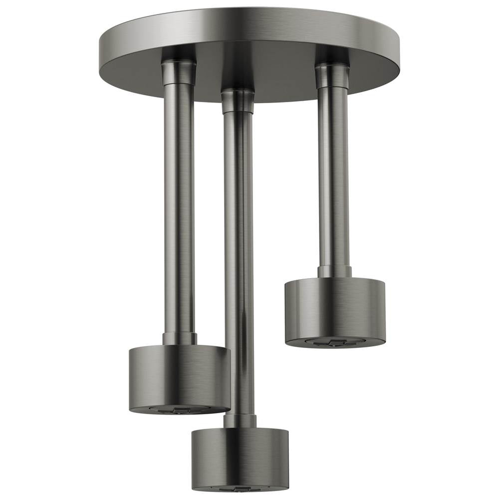 Brizo - Universal Showering Linear Round Single-Function H2Okinetic Pendant Raincan Shower Head - Luxe Steel