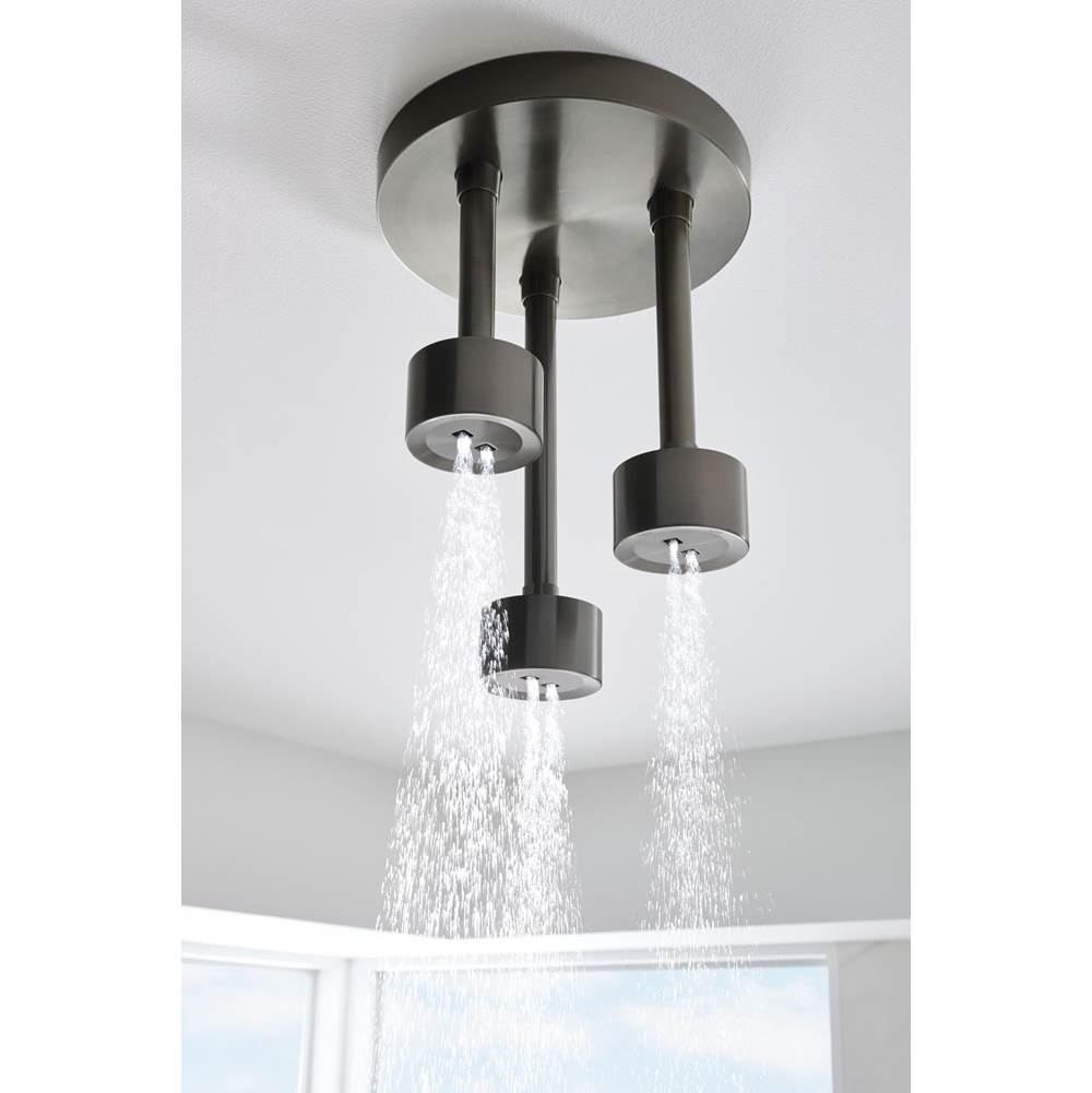 Universal Showering Linear Round Single-Function H2Okinetic Pendant Raincan Shower Head