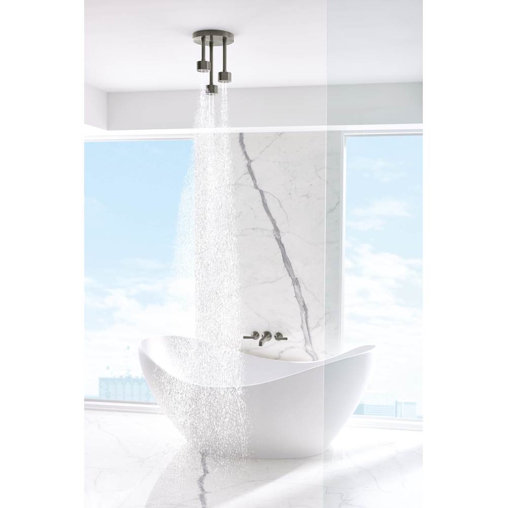 Universal Showering Linear Round Single-Function H2Okinetic Pendant Raincan Shower Head