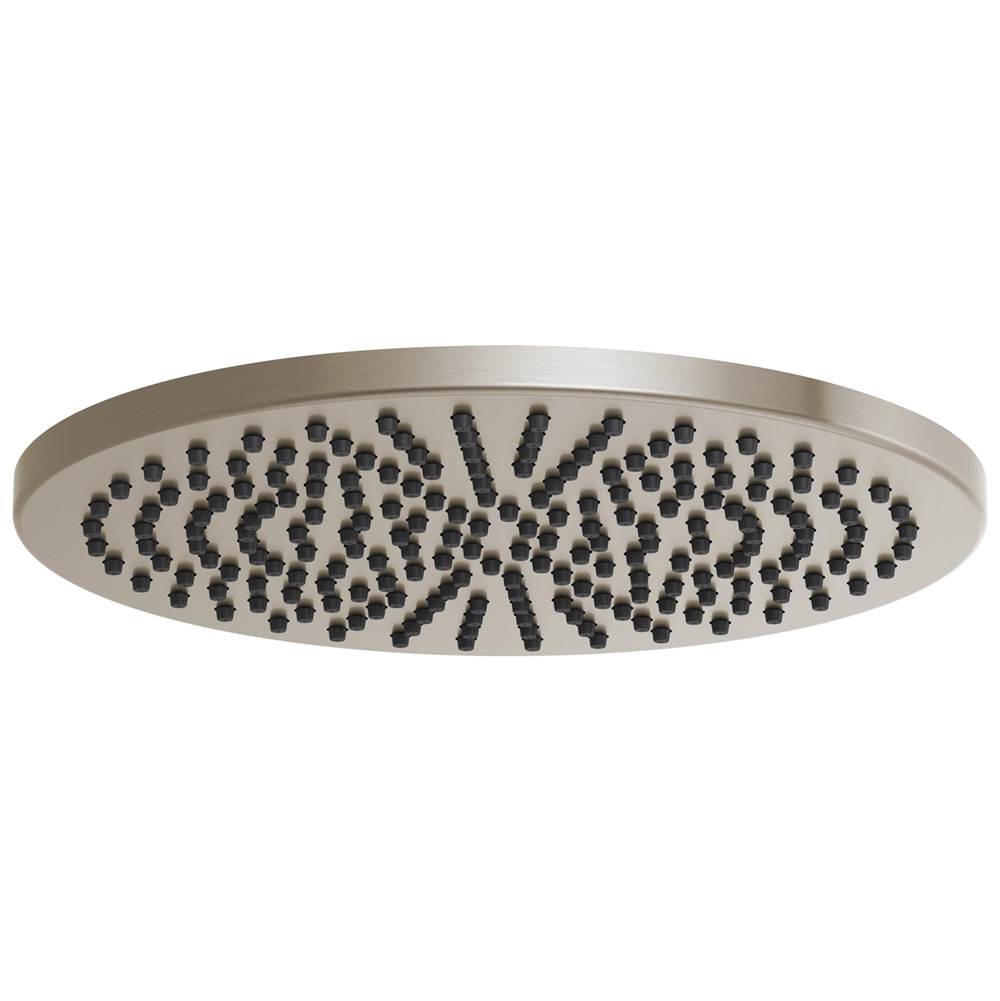 Brizo - Universal Showering 12'' Linear Round Single-Function Raincan Shower Head - 2.5 GPM - Brushed Nickel