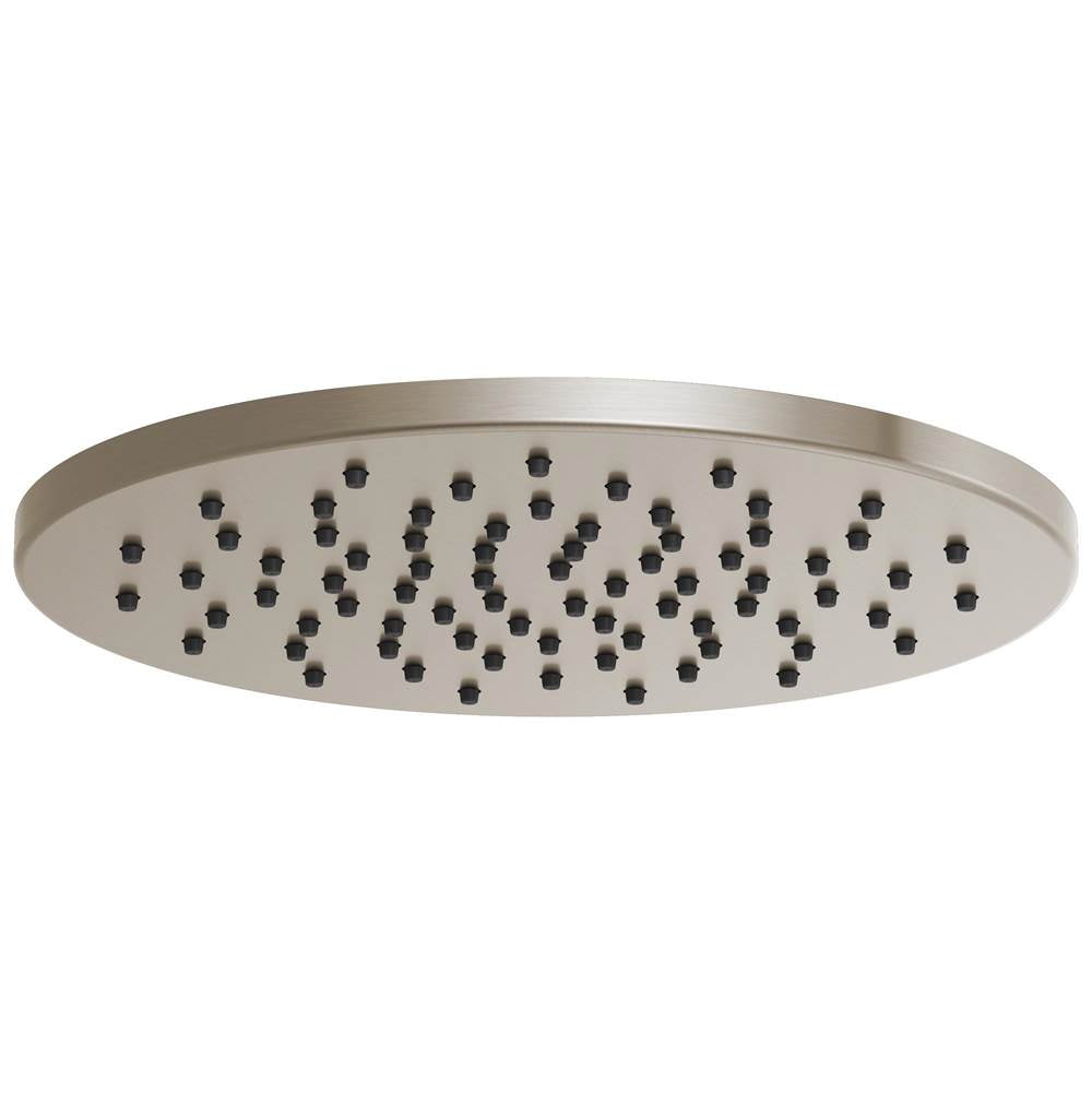 Brizo - Universal Showering 12'' Linear Round Single-Function Raincan Shower Head - 1.75 GPM - Brushed Nickel