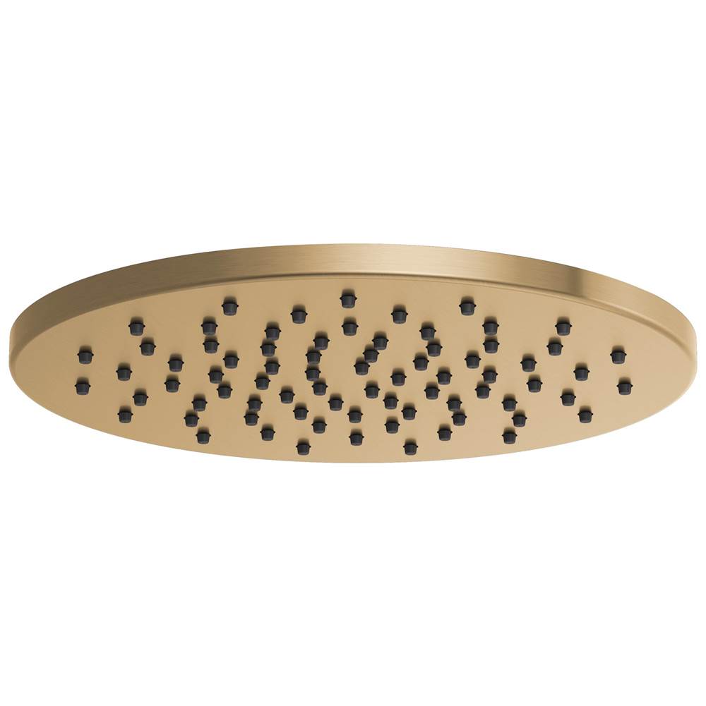 Brizo - Universal Showering 12'' Linear Round Single-Function Raincan Shower Head - 1.75 GPM - Luxe Gold