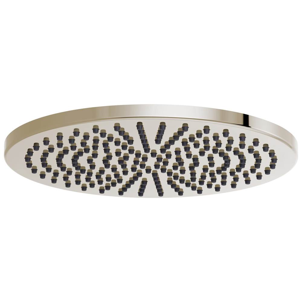 Brizo - Universal Showering 12'' Linear Round Single-Function Raincan Shower Head - 2.5 GPM - Polished Nickel