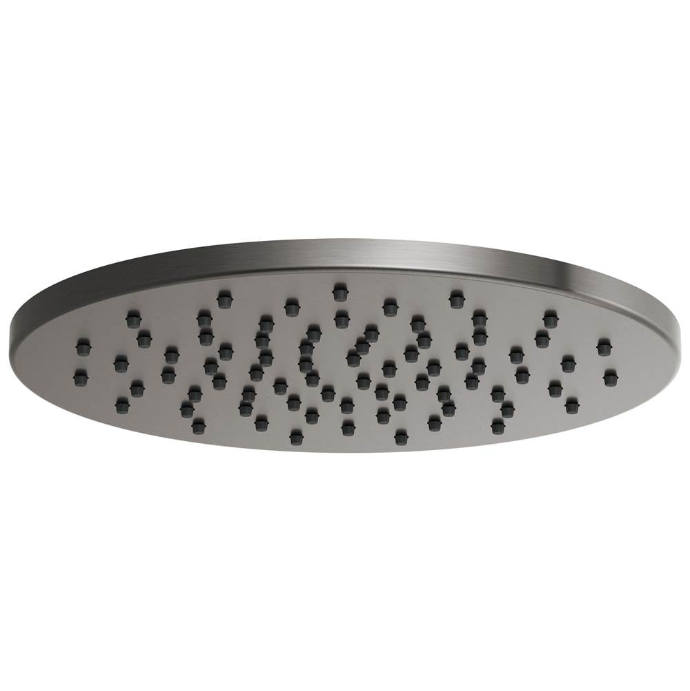 Brizo - Universal Showering 12'' Linear Round Single-Function Raincan Shower Head - 1.75 GPM - Luxe Steel