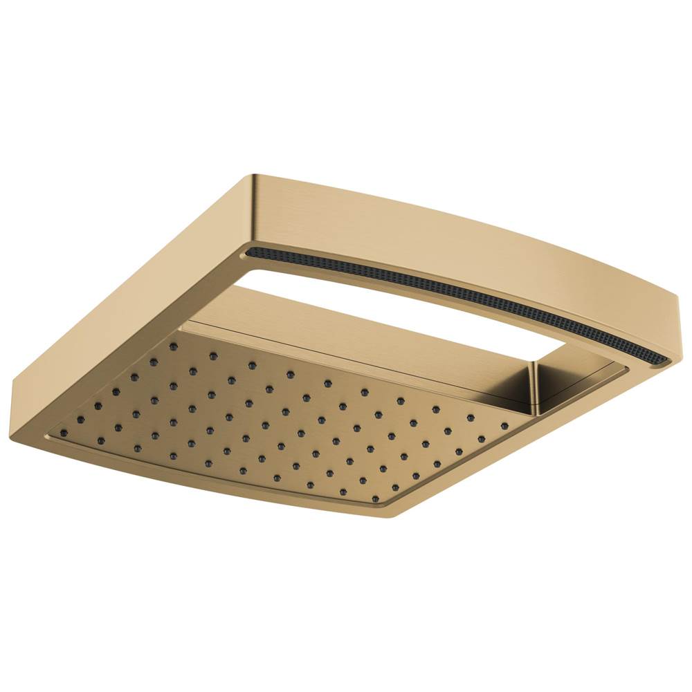 Brizo - Kintsu 14'' Dual Waterway Multi-Function Raincan Shower Head - 2.5 GPM - Luxe Gold