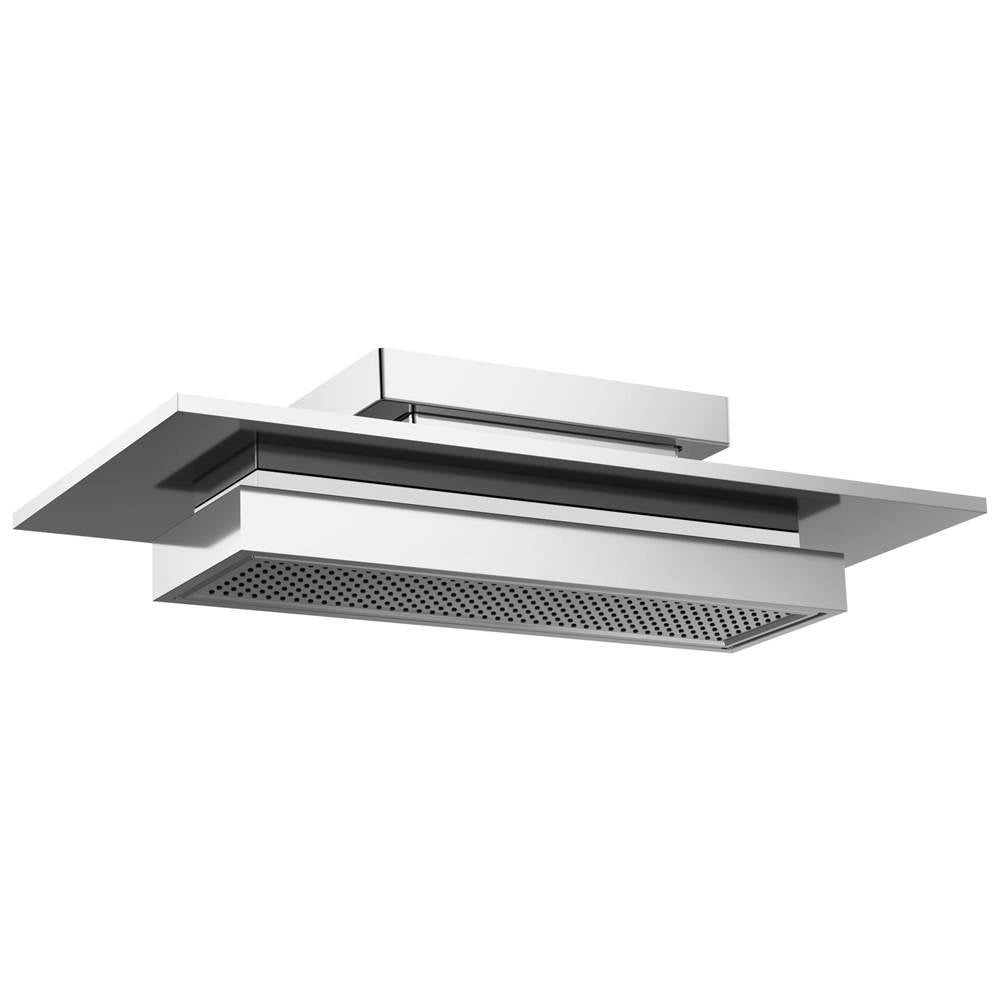 Brizo - Frank Lloyd Wright 21'' Single-Function Raincan Shower Head with Integrated Lighting - 2.5 GPM - Chrome