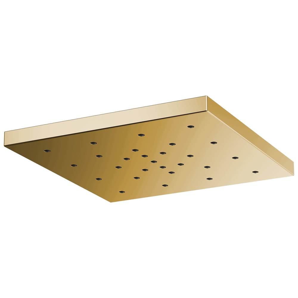 Brizo - Universal Showering 14'' Linear Round H2OKineticSingle-Function Raincan Shower Head - Polished Gold