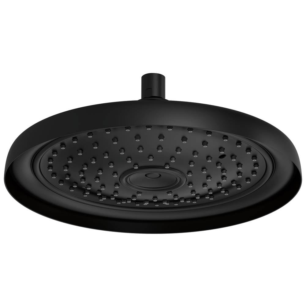 Brizo - Universal Showering 11'' Classic Round Single-Function Raincan Shower Head - 2.5 GPM - Matte Black