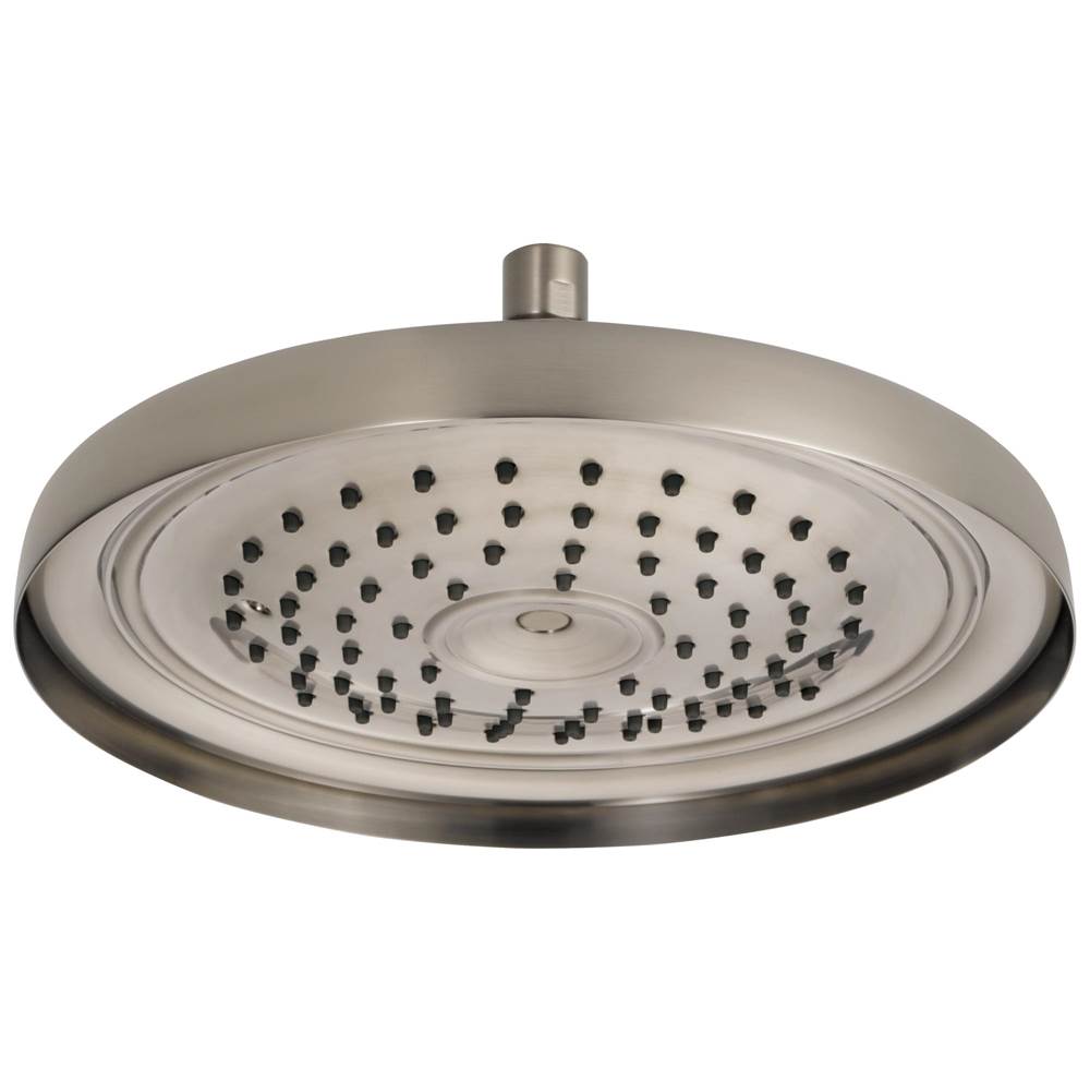 Brizo - Universal Showering 11'' Classic Round Single-Function Raincan Shower Head - 1.75 GPM - Luxe Nickel