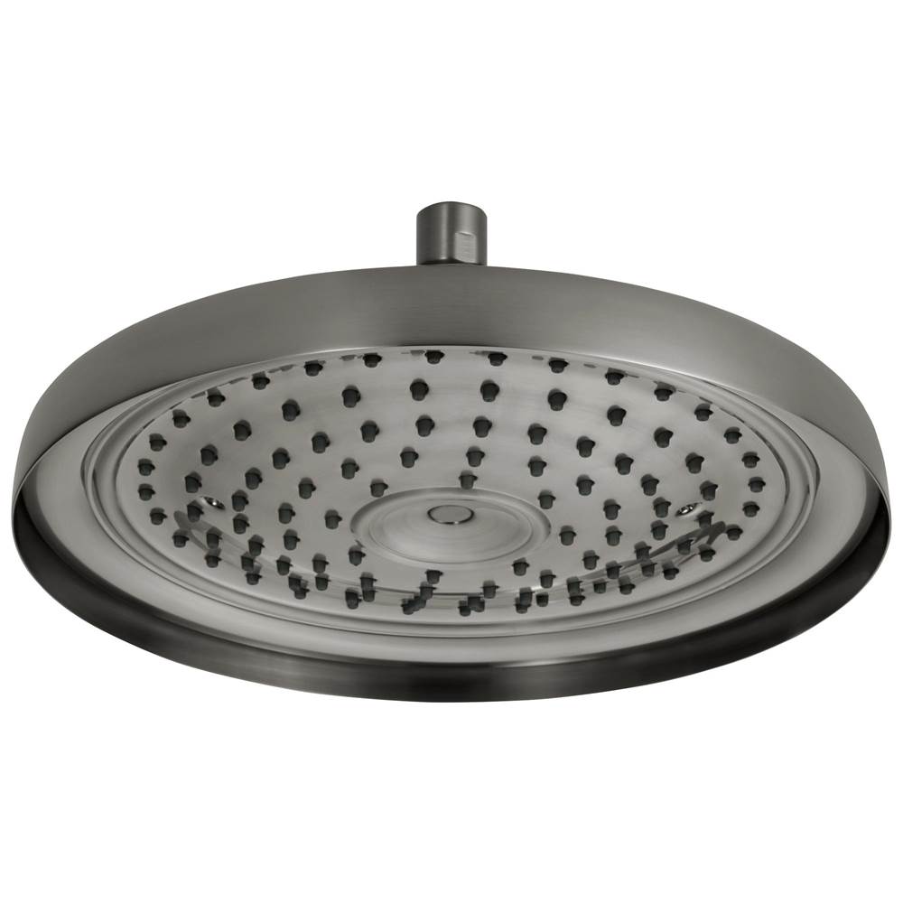 Brizo - Universal Showering 11'' Classic Round Single-Function Raincan Shower Head - 2.5 GPM - Luxe Steel