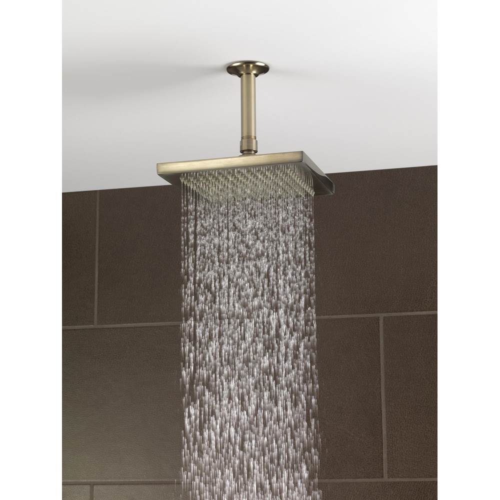Universal Showering 8'' Linear Square Single-Function Raincan Shower Head - 1.75 GPM