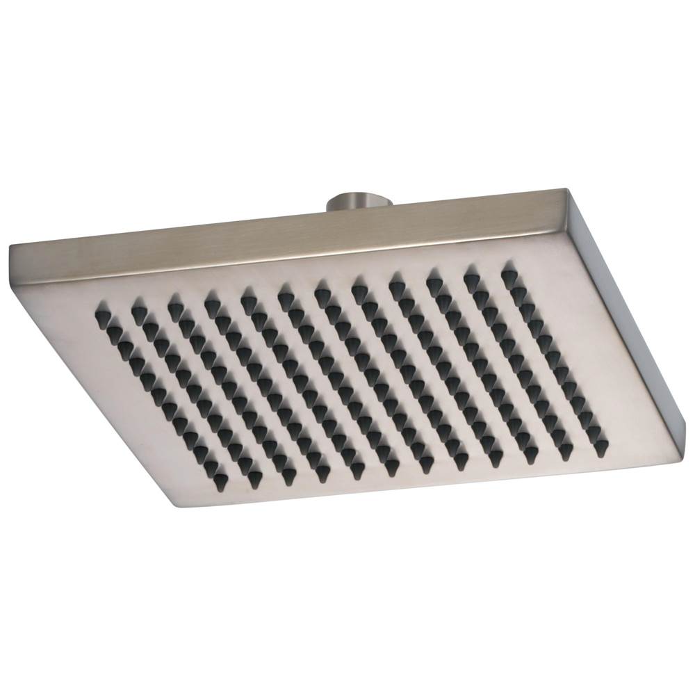 Brizo - Universal Showering 8'' Linear Square Single-Function Raincan Shower Head - 2.5 GPM - Luxe Nickel
