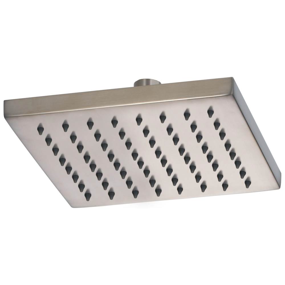 Brizo - Universal Showering 8'' Linear Square Single-Function Raincan Shower Head - 1.75 GPM - Luxe Nickel