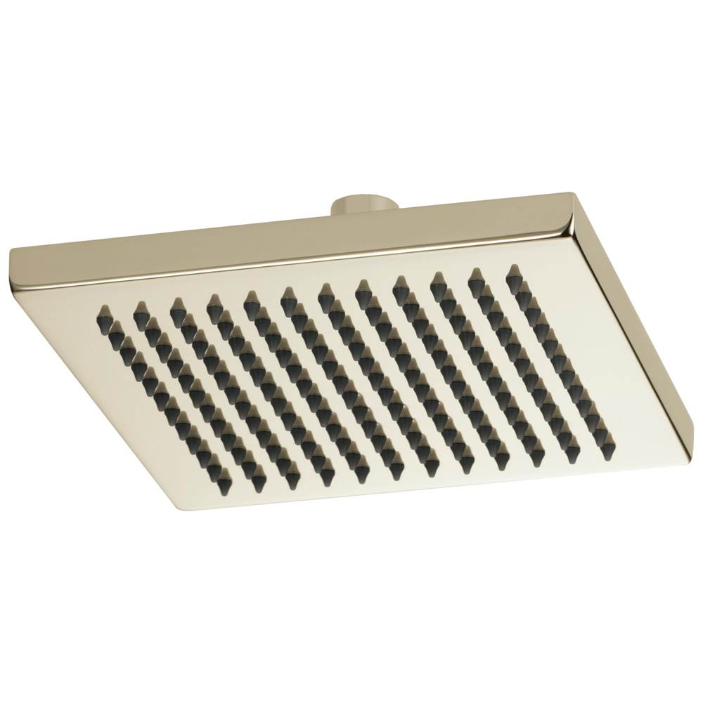 Brizo - Universal Showering 8'' Linear Square Single-Function Raincan Shower Head - 2.5 GPM - Polished Nickel