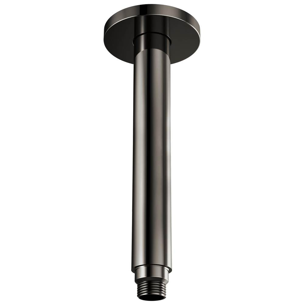 Brizo - Kintsu 10'' Dual Waterway Ceiling Mount Shower Arm and Flange - Brilliance Black Onyx