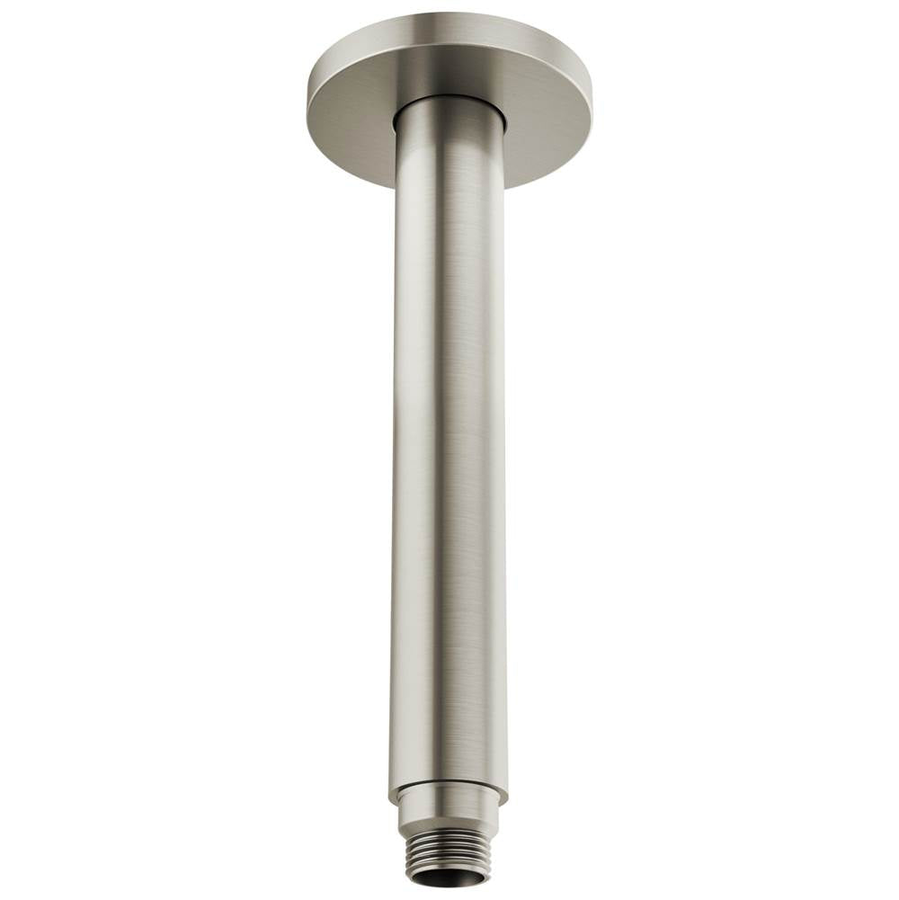 Brizo - Kintsu 10'' Dual Waterway Ceiling Mount Shower Arm and Flange - Luxe Nickel