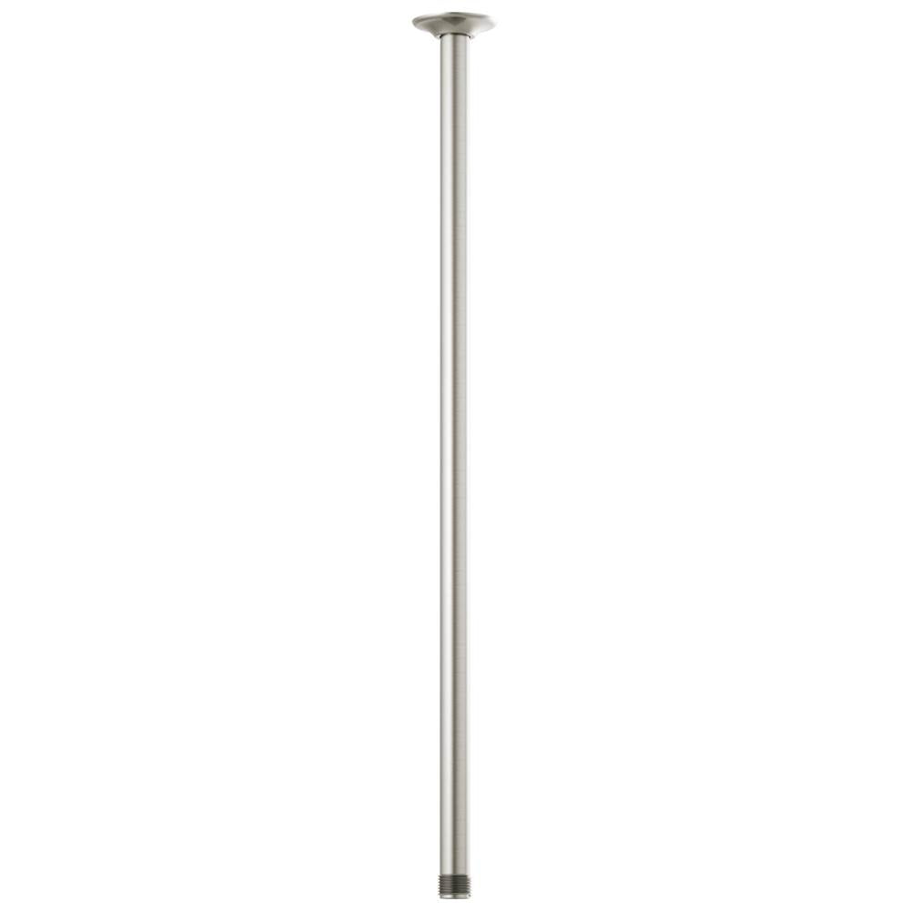 Brizo - Universal Showering 24'' Ceiling Mount Shower Arm And Round Flange - Luxe Nickel