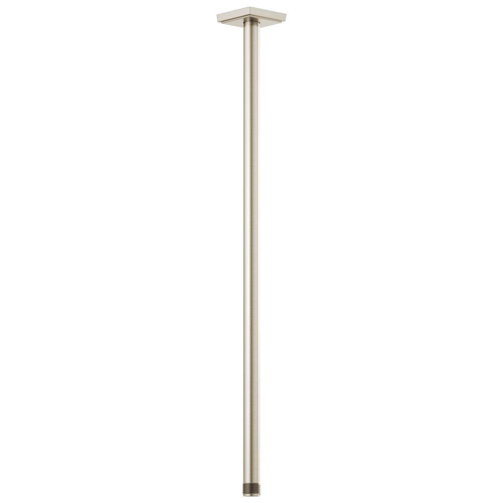 Brizo - Universal Showering 24'' Ceiling Mount Shower Arm And Square Flange - Brushed Nickel