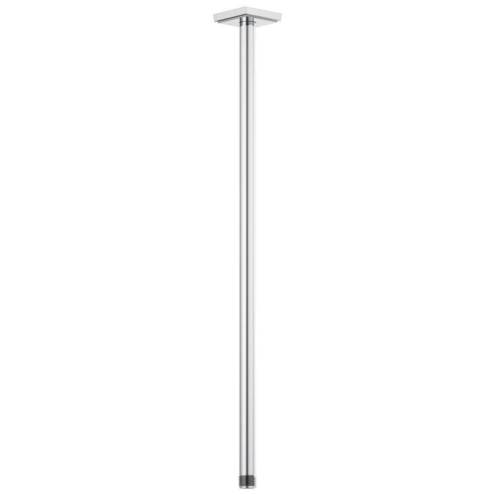 Brizo - Universal Showering 24'' Ceiling Mount Shower Arm And Square Flange - Chrome