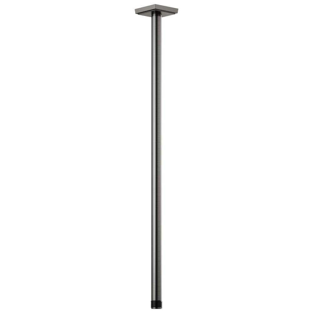 Brizo - Universal Showering 24'' Ceiling Mount Shower Arm And Square Flange - Luxe Steel