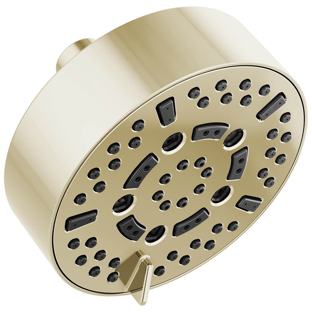 Brizo - Universal Showering 5'' Linear Round H2Okinetic Multi-Function Wall Mount Shower Head - 1.75 GPM - Polished Nickel
