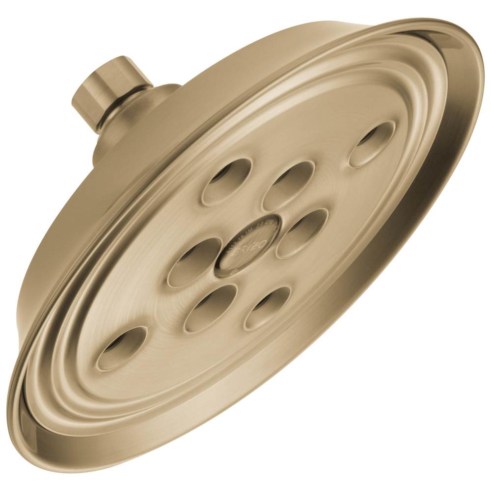 Brizo - Universal Showering 7'' Classic Round H2Okinetic<sup></sup> Single Function Wall Mount Showerhead - Luxe Gold