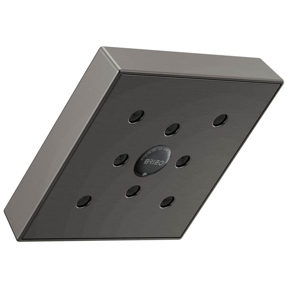 Brizo - Universal Showering 5'' Linear Square H2Okinetic<sup></sup> Single Function Wall Mount Showerhead - Luxe Steel