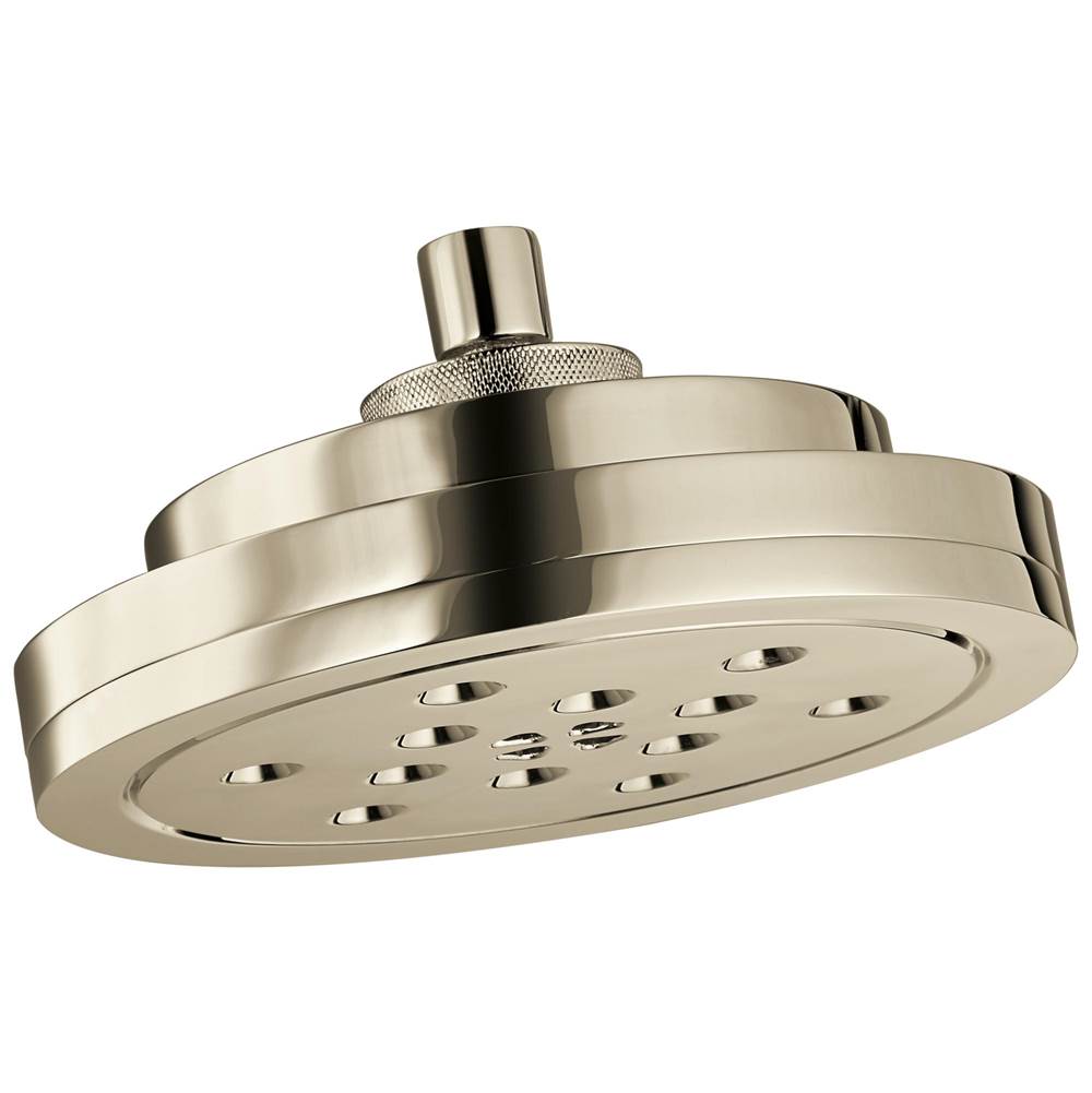 Brizo - Litze 8'' H2Okinetic<sup></sup> Round Multi-Function Wall Mount Showerhead - Polished Nickel
