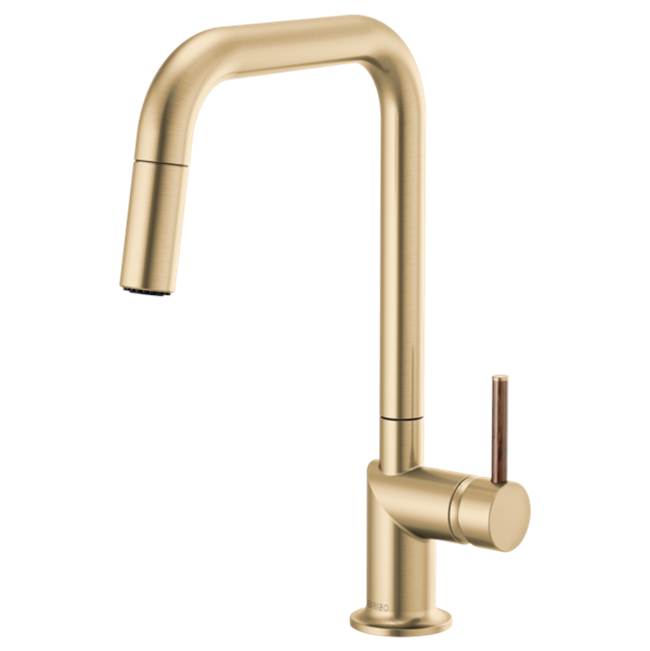 Brizo - Odin Pull-Down Faucet with Square Spout - Less Handle - Luxe Gold