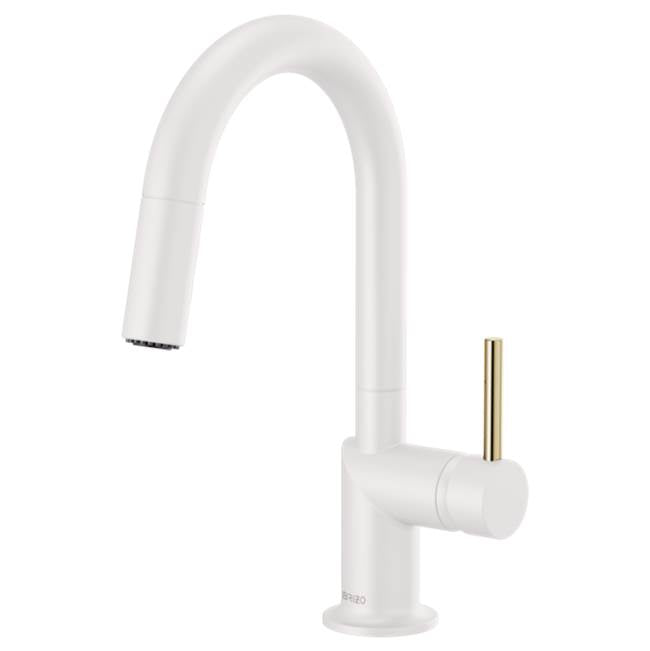 Brizo - Jason Wu for BrizoE Pull-Down Prep Kitchen Faucet with Arc Spout - Less Handle - Matte White