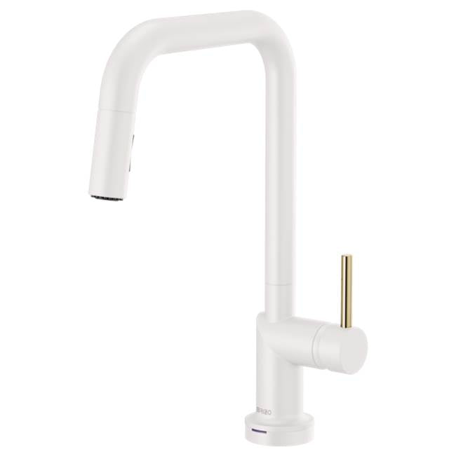 Brizo - Jason Wu for BrizoE SmartTouch Pull-Down Kitchen Faucet with Square Spout - Less Handle - Matte White